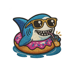 healing shark batch embroidery design