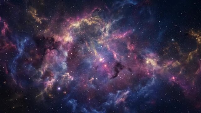 Colorful cosmic nebula galaxy cosmos starfield gas cloud interstellar starfield of glowing stars and distant gas clouds evoking wonder and mystery