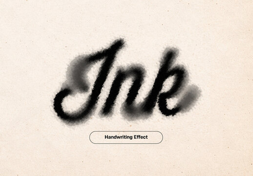 Smudged Ink Handwriting Text Effect