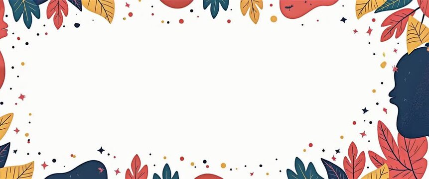 Colorful autumn leaves gently sway around a blank center, with a slow pan capturing their vibrant hues in a whimsical, artistic style perfect for seasonal promotions and creative projects.