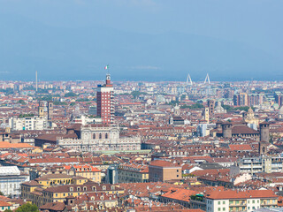 Obraz premium Torre Littoria skyline view - Turin, Italy