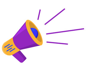 Megaphone speaker for announce Advertising and business promotion symbol marketing concept