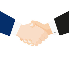 Human Hands handshake concept, symbol of deal trust, Business agreements flat illustration