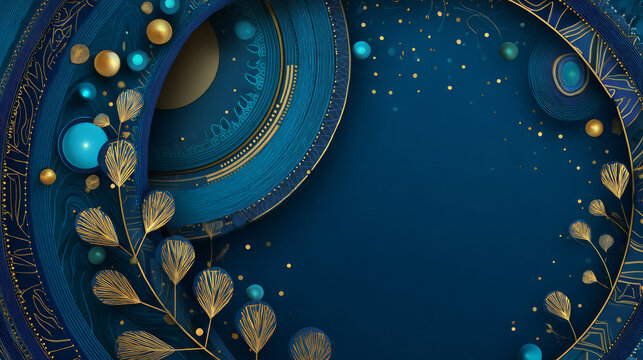 design with a blue backdrop Using opulent effect components Vector illustration 