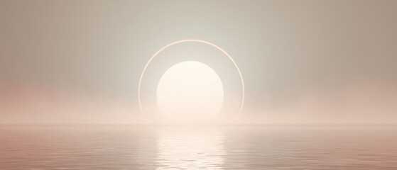 抽象的で美しいサンライズと海