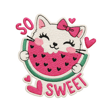 so sweet cat batch embroidery design