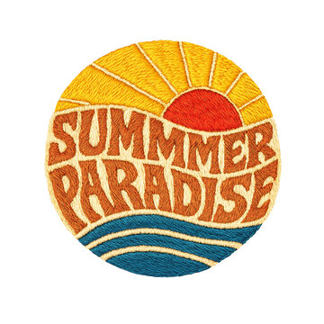summer paradise batch embroidery design