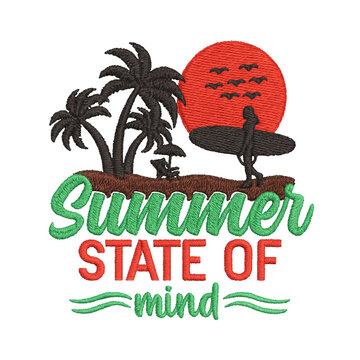 summer state of mine batch embroidery design