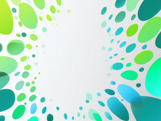 グリーンとブルーのドット抽象背景 コピースペース付き