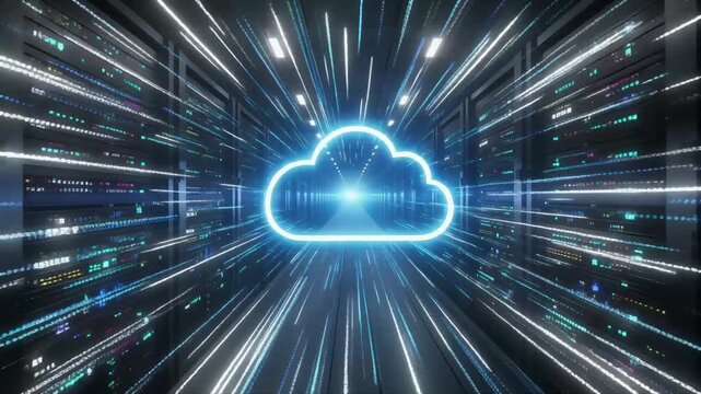 Abstract Cloud Computing Infrastructure Server - Technology