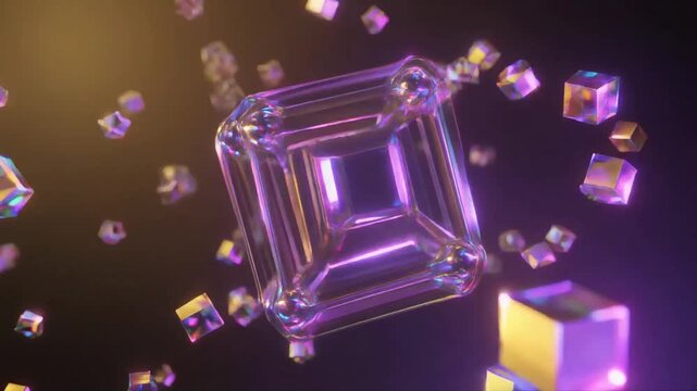 Quantum Computing AI Visualization of Qubits - Digital Technology
