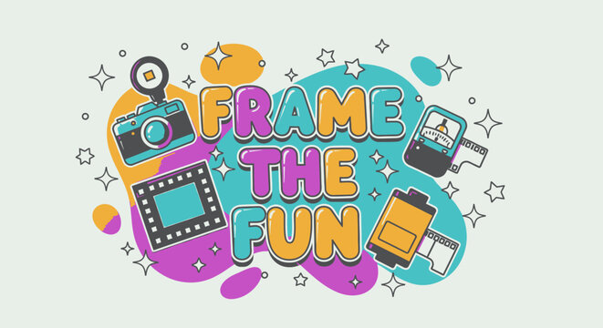 Colorful Camera Graphics Frame The Fun.