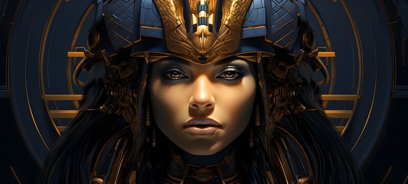Cleopatra vector illustration t-shirt design,generative AI