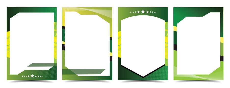 Sport player trading card frame border template design