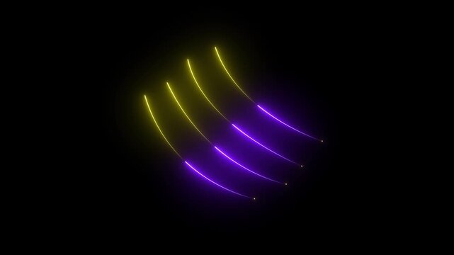 Abstract glowing claw effect animated animal scratch effect flaming scratch light effect. 4k neon fire scratch looping ,fire slash effect on black background.