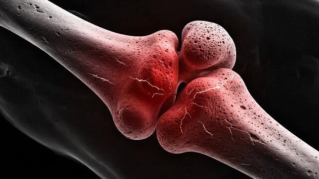 Bone density loss Osteoporosis Arthritis Joint Pain 3D Medical Illustration