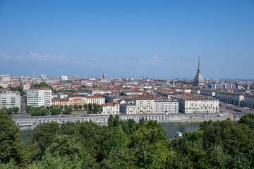 Obraz premium Cityscape from Belvedere del Monte dei Cappuccini - Turin, Italy