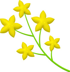 개나리 꽃 가지