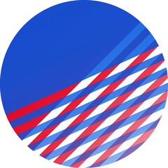 빨간색과 파란색의 기하학적인 도형