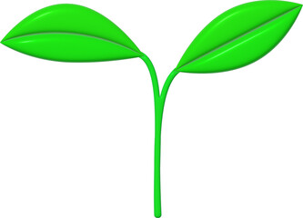 귀여운 연두색 새싹