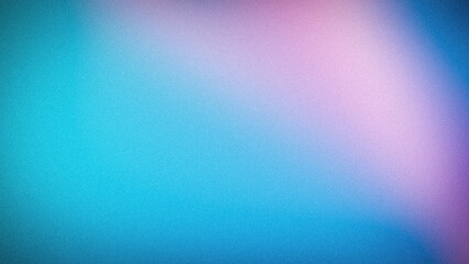 Obraz premium Abstract 4K grainy background with vibrant cyan, light blue, and soft lavender gradients. High-quality blurred texture for modern banners, wallpapers, and templates