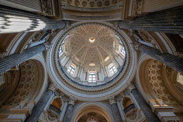 Obraz premium Basilica of Superga dome interior - Turin, Italy