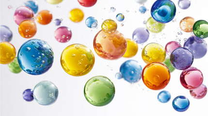 カラフルな水の玉