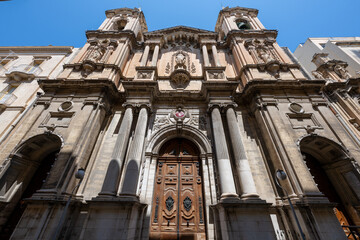Obraz premium Collegiate Church of St Paul Shipwrecked facade - Valletta, Malta
