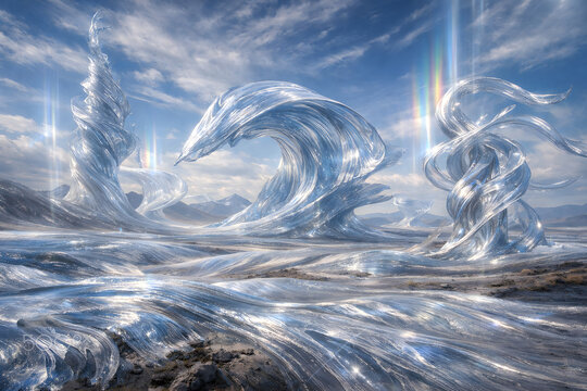 Paradoxical Wind Sculptures in Air Solidity Paradox Fantasy Dreamscape