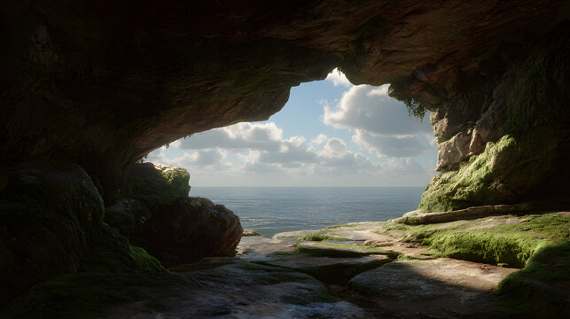 Cave opening to ocean view