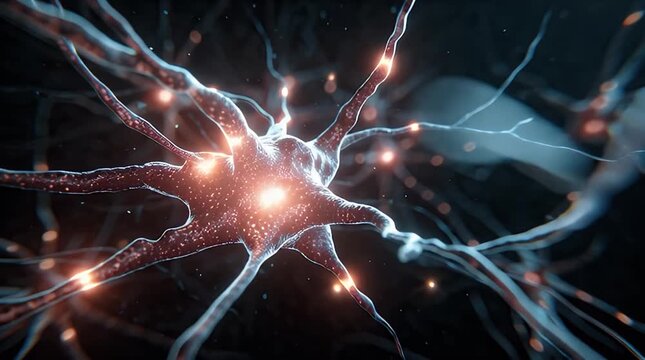 Human Brain Neural Synapse Connection Electrical Signal Pulse Video.