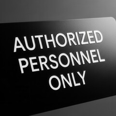 Fototapeta premium Authorized Personnel Only: Sign Indicating Restricted Access and Exclusive Entry Restriction
