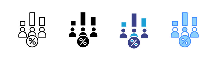 Survey Results icon set multiple style collection