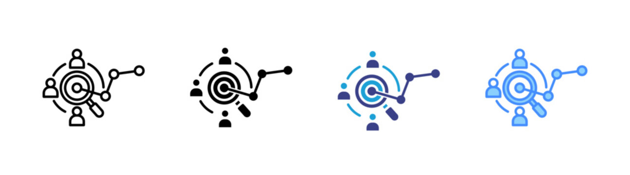 Quantitative icon set multiple style collection