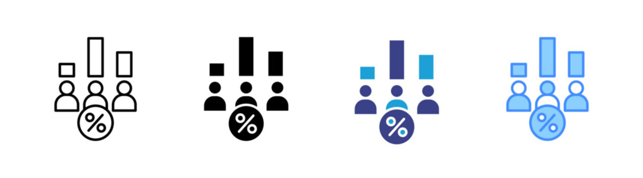 Survey Results icon set multiple style collection