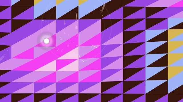 Vibrant geometric pattern with motion, mesh, triangles, shapes, and colors in a dynamic abstract design