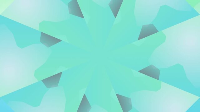 Abstract turquoise and teal geometric pattern with layered shapes.