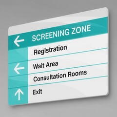 Directional Signage in a Medical Facility: Navigating to Screening, Registration, and Consultation