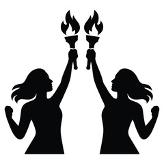 Empowering Vector Graphic for International Women's Day Symbolizing Female Strength and Unity