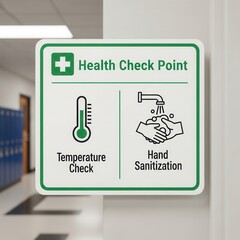 Essential Health Check Point Signage for Safe Environments: Temperature Checks and Hand Sanitization