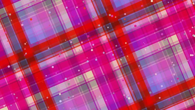 Vibrant tartan pattern with moire effect, abstract design with dynamic shapes and colors, creating a mesmerizing visual experience