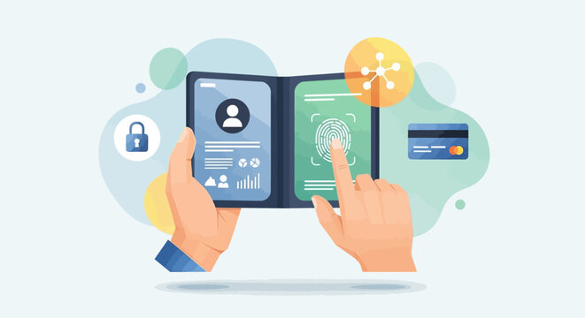 Secure Digital Identity Verification with Biometric Fingerprint Scan Technology