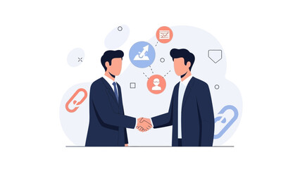 Business partners shaking hands, growth, collaboration, success, partnership concept