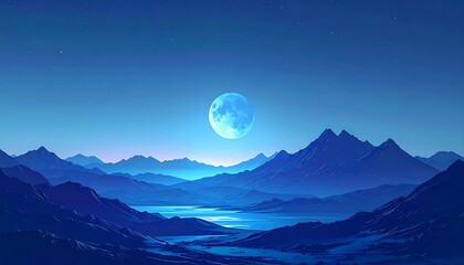 Moonlight Gradient Background for Ramadan Night Theme
