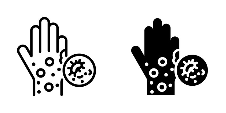 Skin allergy icon, element icon for cancer diagnosis, Design Branding, Print, and Digital Media