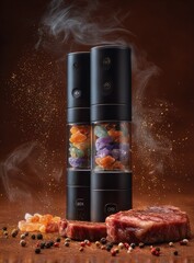 Luxury Cosmetic Spray Bottle with Dramatic Smoke