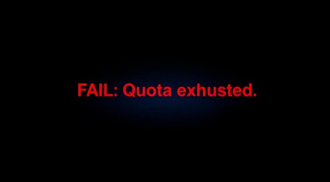 System error message repeated across screen
