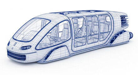 Futuristic High Speed Train Concept Design. © MAS