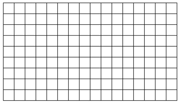 Clean square grid background with evenly spaced black lines forming a geometric pattern.