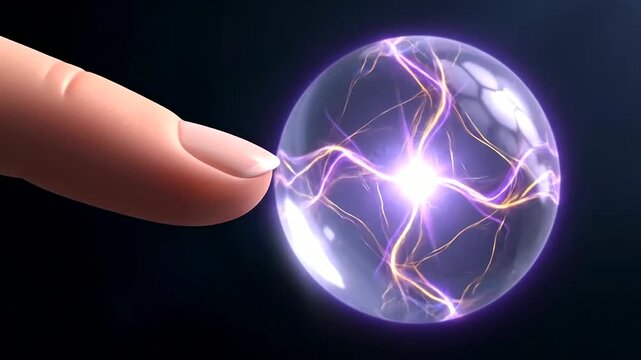 Financial wellness apps leverage modern technology, demonstrating interactive digital innovation with a glowing plasma ball.